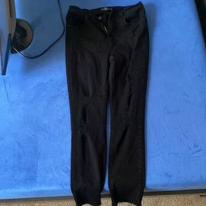 monkey ride jeans, black, ripped jeans, worn once